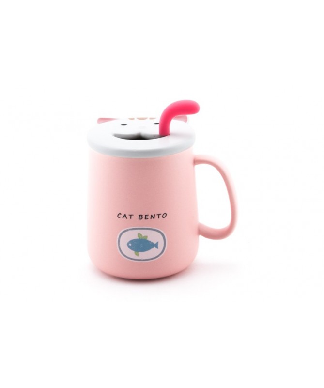Taza Cat Bento Rosa